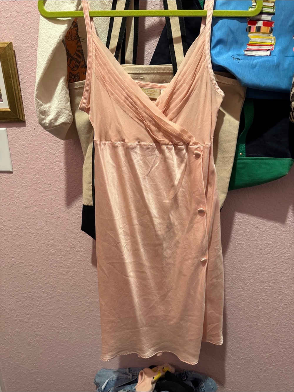 Victoria's Secret Blush Pink Satin Slip Mini Dress
